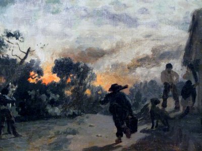 Incendio en el bosque de Pedro Lira
